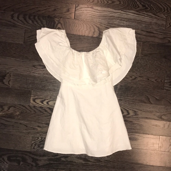 Revolve Privacy Please White Off Shoulder Dress - Picture 2 of 6